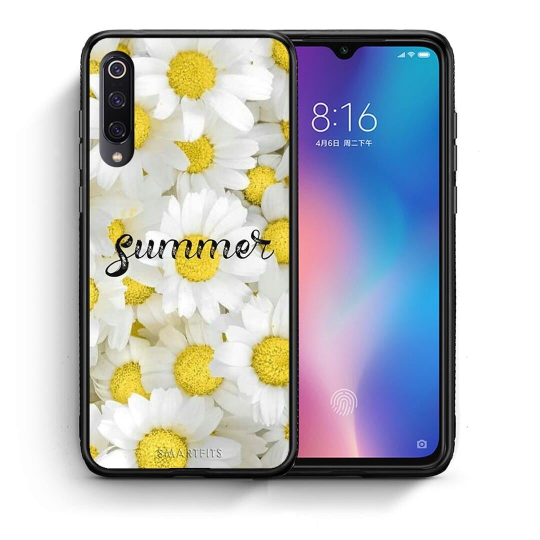 Θήκη Xiaomi Mi 9 Summer Daisies από τη Smartfits με σχέδιο στο πίσω μέρος και μαύρο περίβλημα | Xiaomi Mi 9 Summer Daisies case with colorful back and black bezels