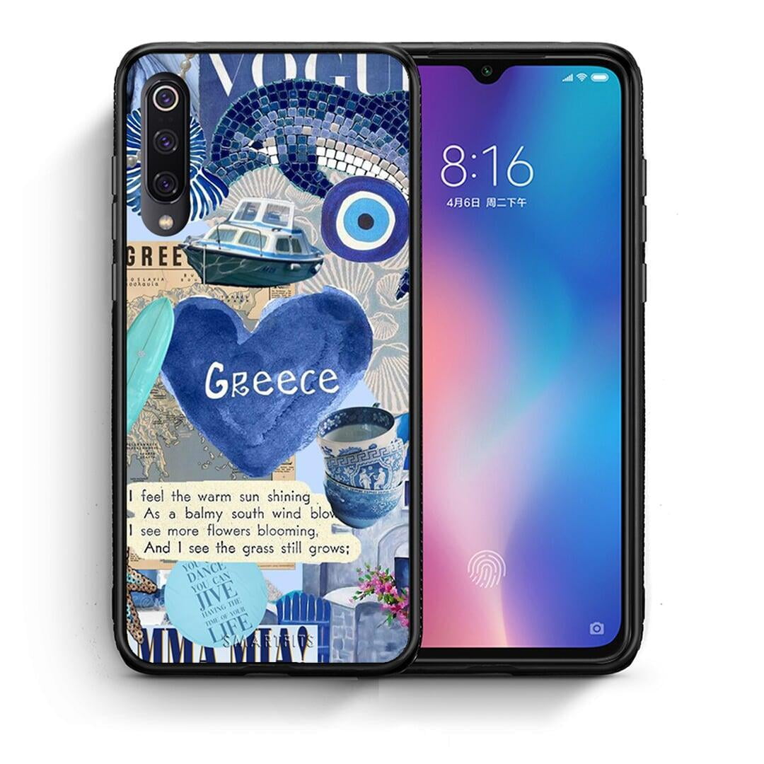 Θήκη Xiaomi Mi 9 Summer In Greece από τη Smartfits με σχέδιο στο πίσω μέρος και μαύρο περίβλημα | Xiaomi Mi 9 Summer In Greece case with colorful back and black bezels