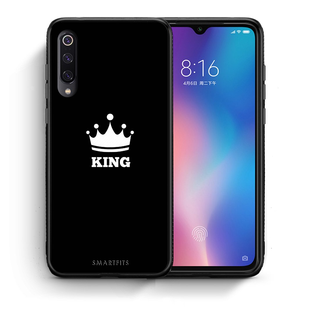 Θήκη Xiaomi Mi 9 King Valentine από τη Smartfits με σχέδιο στο πίσω μέρος και μαύρο περίβλημα | Xiaomi Mi 9 King Valentine case with colorful back and black bezels