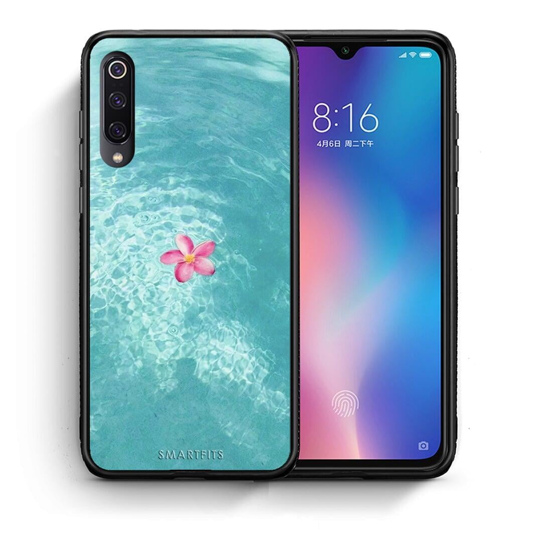 Θήκη Xiaomi Mi 9 Water Flower από τη Smartfits με σχέδιο στο πίσω μέρος και μαύρο περίβλημα | Xiaomi Mi 9 Water Flower case with colorful back and black bezels