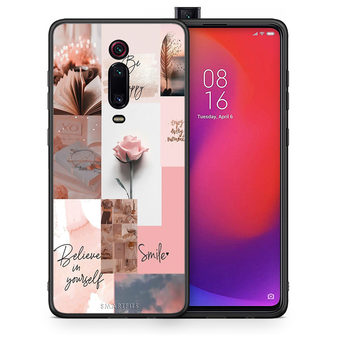 Θήκη Xiaomi Redmi K20/K20 Pro Aesthetic Collage από τη Smartfits με σχέδιο στο πίσω μέρος και μαύρο περίβλημα | Xiaomi Redmi K20/K20 Pro Aesthetic Collage case with colorful back and black bezels