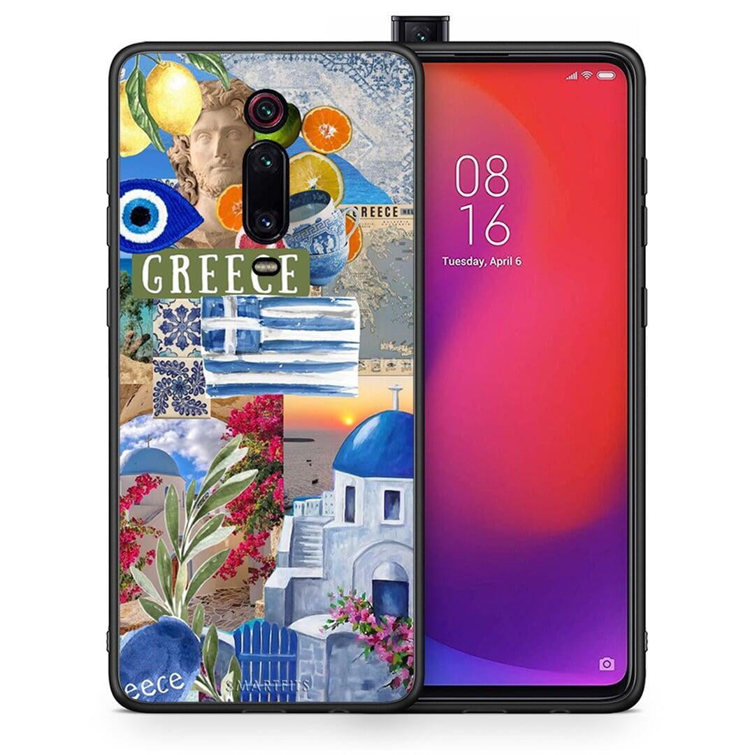 Θήκη Xiaomi Mi 9T All Greek από τη Smartfits με σχέδιο στο πίσω μέρος και μαύρο περίβλημα | Xiaomi Mi 9T All Greek case with colorful back and black bezels