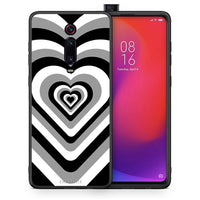 Thumbnail for Θήκη Xiaomi Mi 9T Black Hearts από τη Smartfits με σχέδιο στο πίσω μέρος και μαύρο περίβλημα | Xiaomi Mi 9T Black Hearts case with colorful back and black bezels