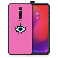 Thumbnail for Θήκη Xiaomi Mi 9T Blue Eye Pink από τη Smartfits με σχέδιο στο πίσω μέρος και μαύρο περίβλημα | Xiaomi Mi 9T Blue Eye Pink case with colorful back and black bezels