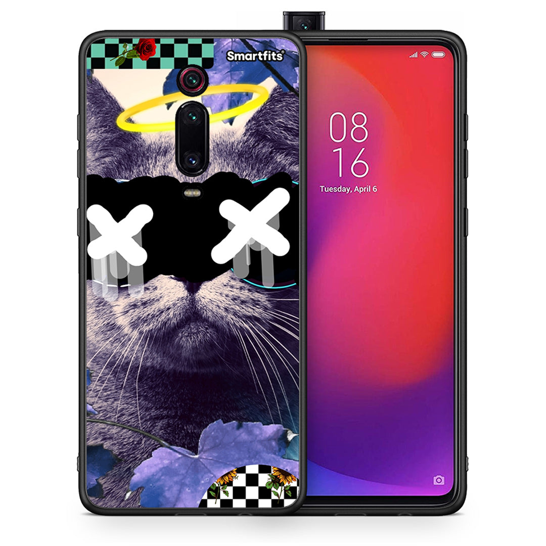 Θήκη Xiaomi Redmi K20/K20 Pro Cat Collage από τη Smartfits με σχέδιο στο πίσω μέρος και μαύρο περίβλημα | Xiaomi Redmi K20/K20 Pro Cat Collage case with colorful back and black bezels