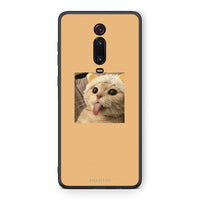 Thumbnail for Xiaomi Mi 9T Cat Tongue θήκη από τη Smartfits με σχέδιο στο πίσω μέρος και μαύρο περίβλημα | Smartphone case with colorful back and black bezels by Smartfits
