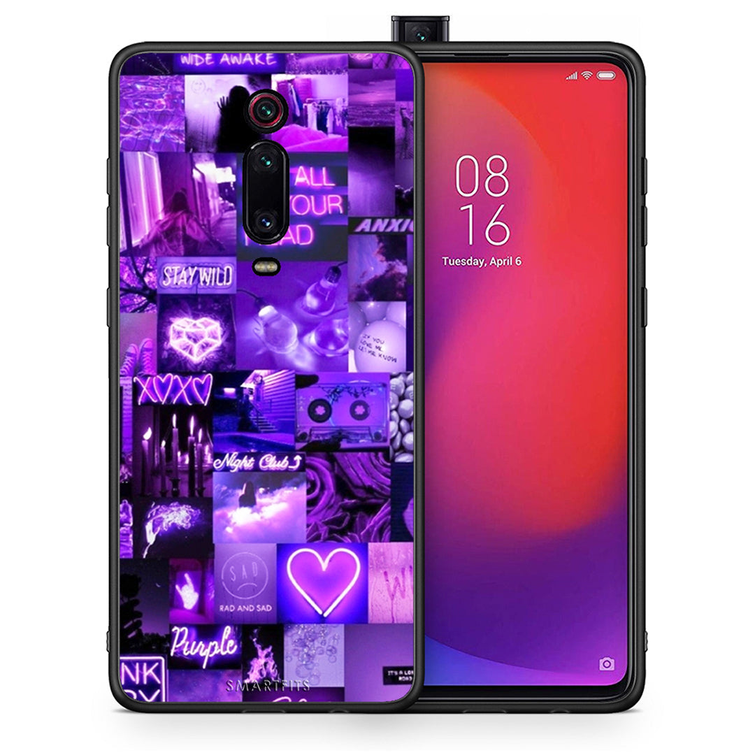 Θήκη Αγίου Βαλεντίνου Xiaomi Mi 9T Collage Stay Wild από τη Smartfits με σχέδιο στο πίσω μέρος και μαύρο περίβλημα | Xiaomi Mi 9T Collage Stay Wild case with colorful back and black bezels