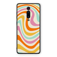 Thumbnail for Xiaomi Mi 9T Colourful Waves θήκη από τη Smartfits με σχέδιο στο πίσω μέρος και μαύρο περίβλημα | Smartphone case with colorful back and black bezels by Smartfits