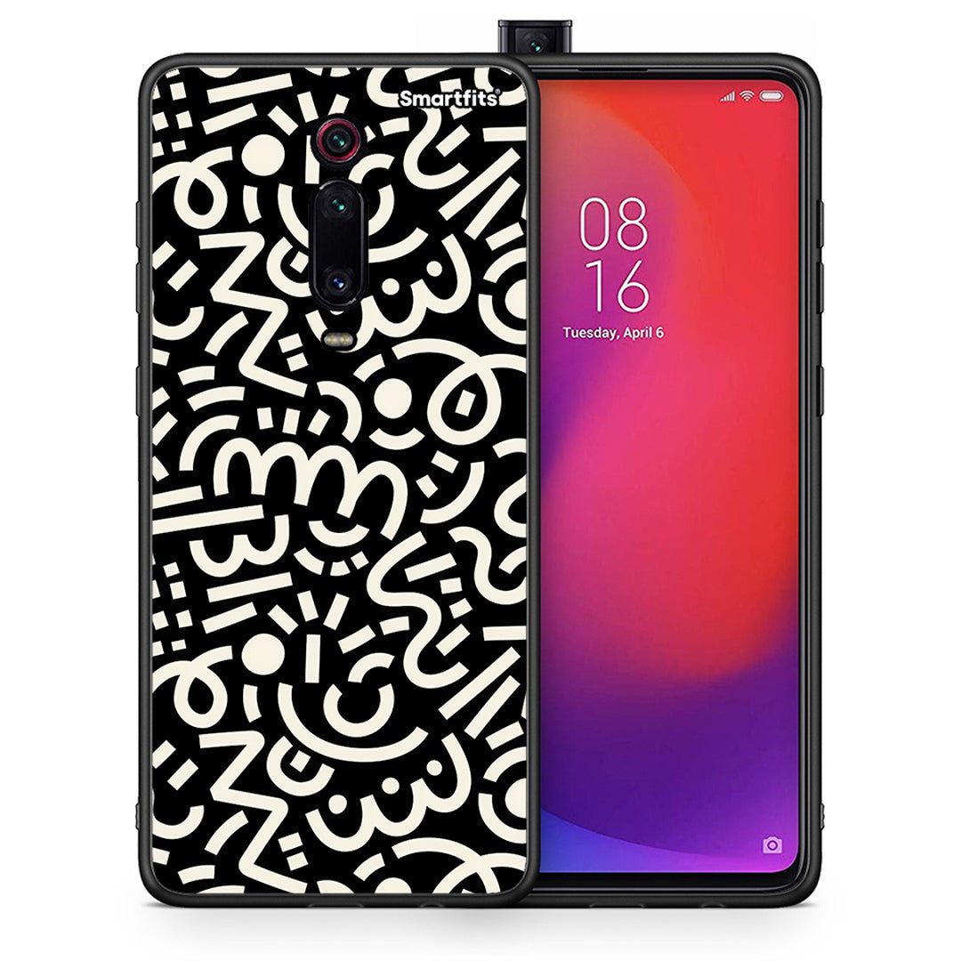 Θήκη Xiaomi Redmi K20 / K20 Pro Doodle Art από τη Smartfits με σχέδιο στο πίσω μέρος και μαύρο περίβλημα | Xiaomi Redmi K20 / K20 Pro Doodle Art case with colorful back and black bezels