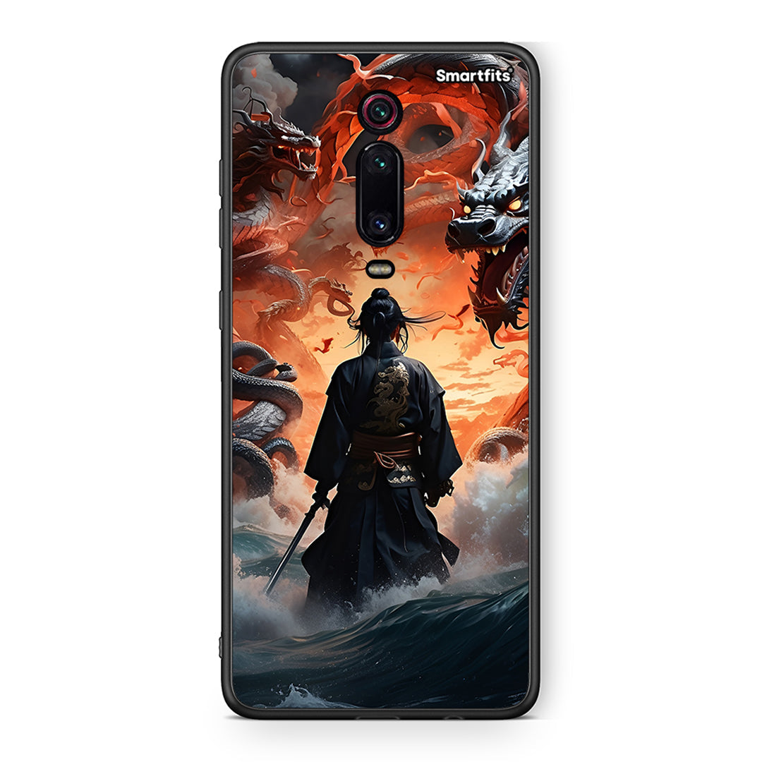 Xiaomi Mi 9T Dragons Fight θήκη από τη Smartfits με σχέδιο στο πίσω μέρος και μαύρο περίβλημα | Smartphone case with colorful back and black bezels by Smartfits