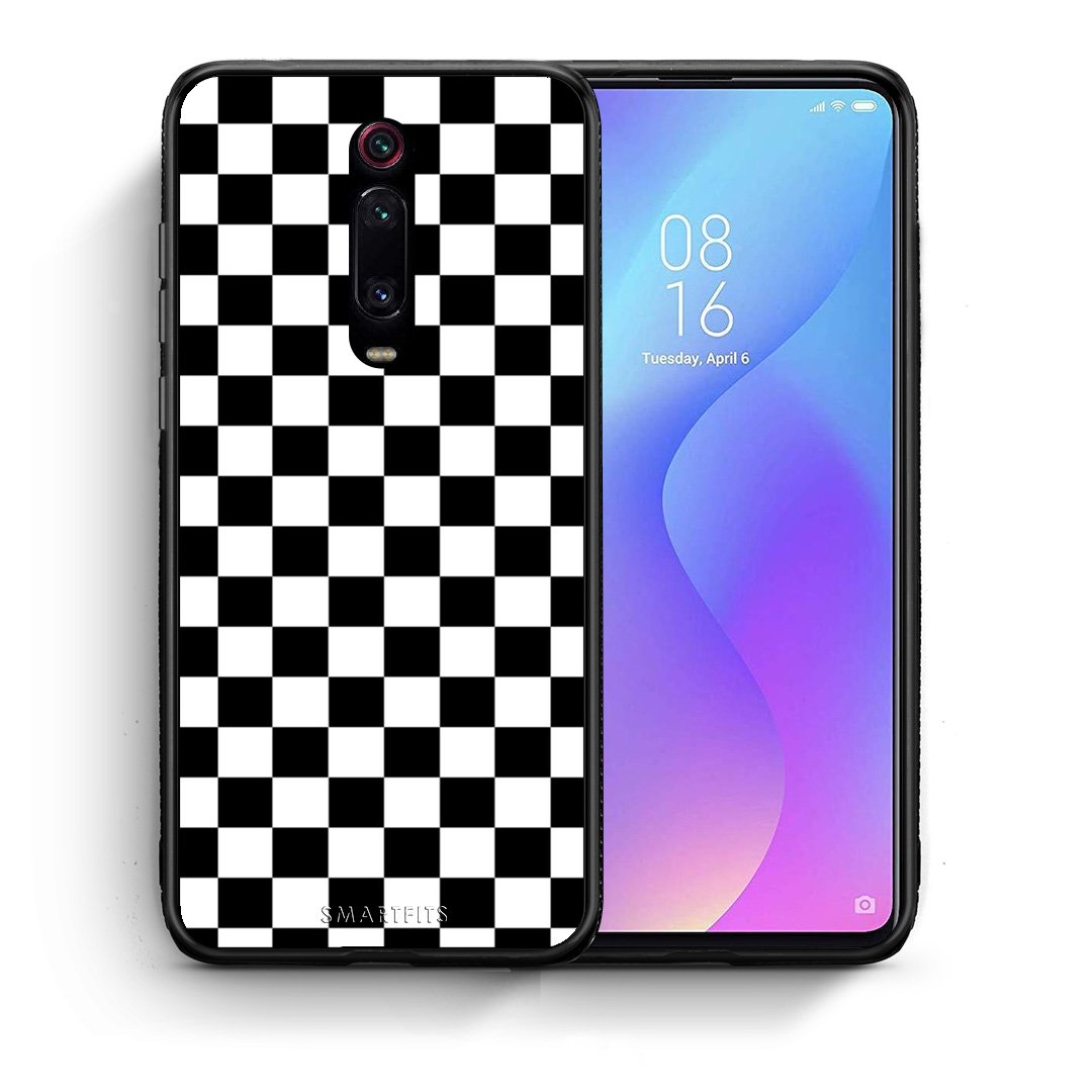Θήκη Xiaomi Mi 9T Squares Geometric από τη Smartfits με σχέδιο στο πίσω μέρος και μαύρο περίβλημα | Xiaomi Mi 9T Squares Geometric case with colorful back and black bezels