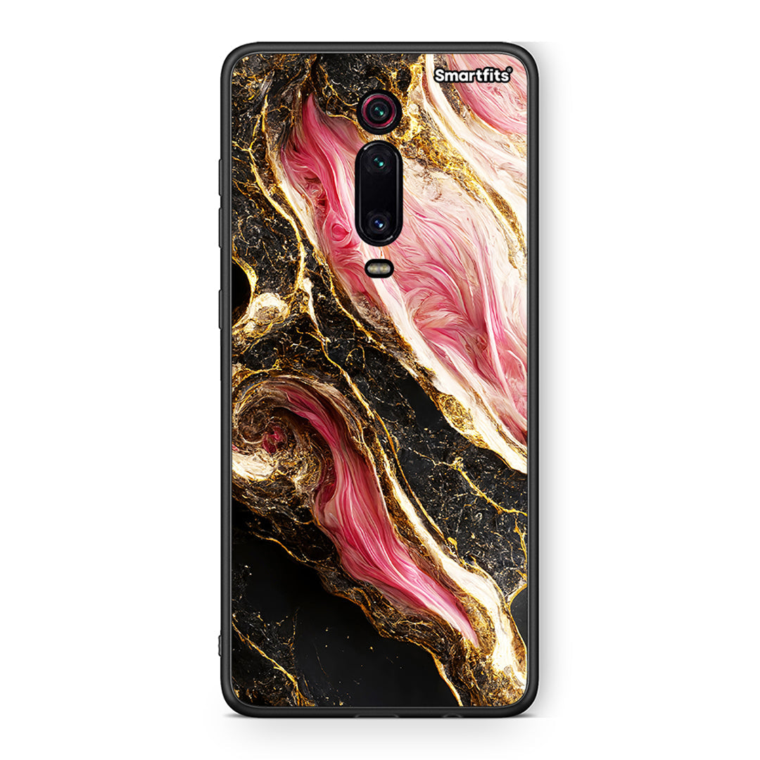 Xiaomi Mi 9T Glamorous Pink Marble θήκη από τη Smartfits με σχέδιο στο πίσω μέρος και μαύρο περίβλημα | Smartphone case with colorful back and black bezels by Smartfits