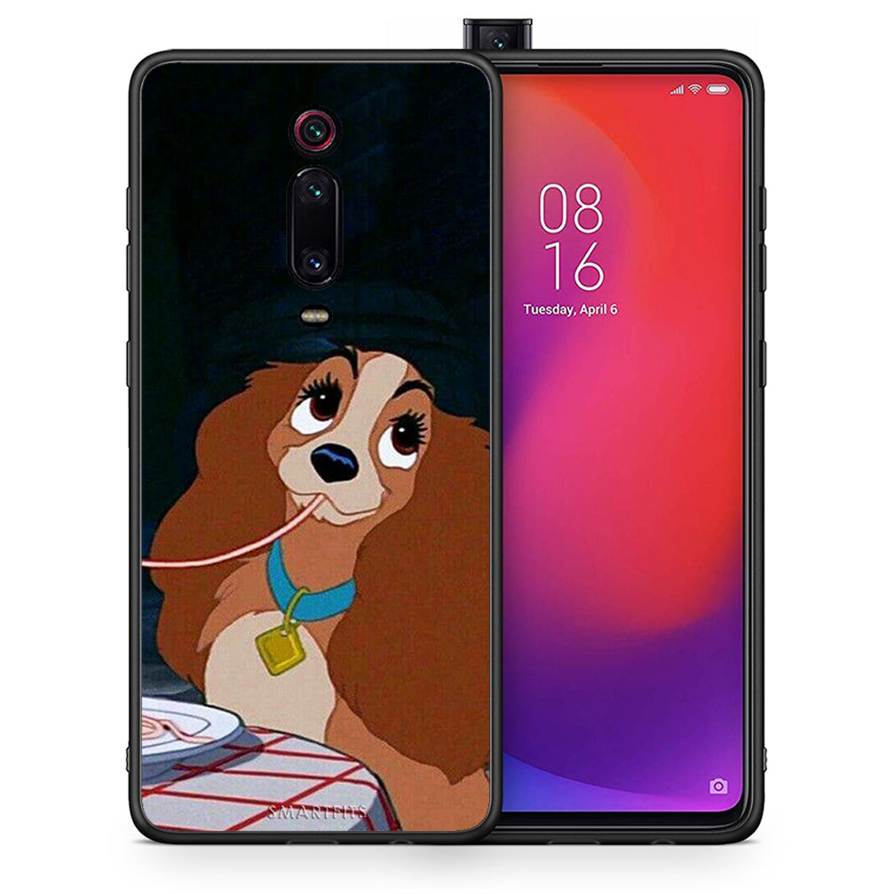 Θήκη Αγίου Βαλεντίνου Xiaomi Redmi K20 / K20 Pro Lady And Tramp 2 από τη Smartfits με σχέδιο στο πίσω μέρος και μαύρο περίβλημα | Xiaomi Redmi K20 / K20 Pro Lady And Tramp 2 case with colorful back and black bezels