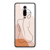 Thumbnail for Xiaomi Mi 9T LineArt Woman θήκη από τη Smartfits με σχέδιο στο πίσω μέρος και μαύρο περίβλημα | Smartphone case with colorful back and black bezels by Smartfits