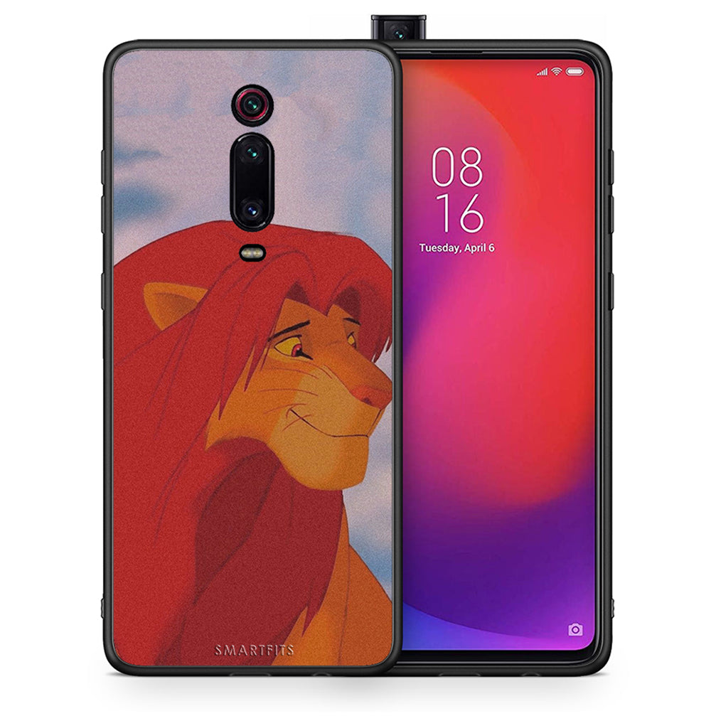 Θήκη Αγίου Βαλεντίνου Xiaomi Mi 9T Lion Love 1 από τη Smartfits με σχέδιο στο πίσω μέρος και μαύρο περίβλημα | Xiaomi Mi 9T Lion Love 1 case with colorful back and black bezels
