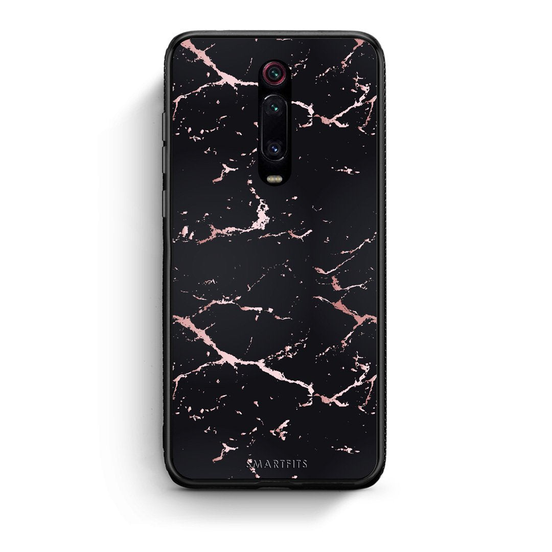 4 - Xiaomi Mi 9T Black Rosegold Marble case, cover, bumper