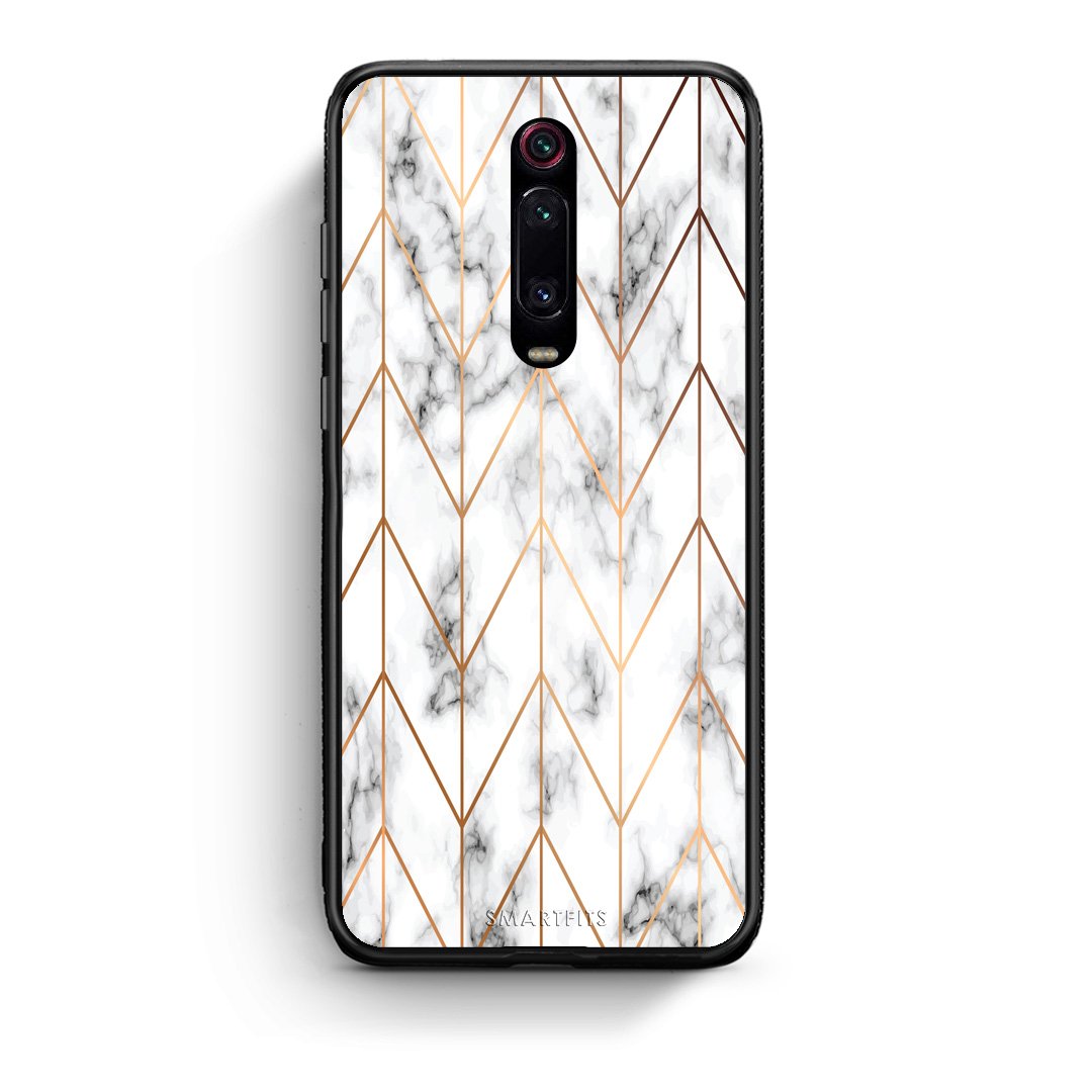 44 - Xiaomi Mi 9T Gold Geometric Marble case, cover, bumper