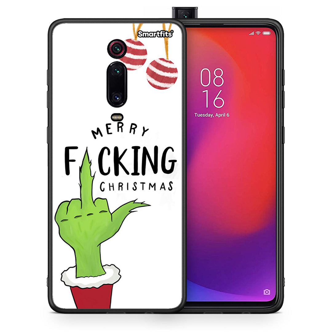 Θήκη Xiaomi Redmi K20/K20 Pro Merry F Xmas από τη Smartfits με σχέδιο στο πίσω μέρος και μαύρο περίβλημα | Xiaomi Redmi K20/K20 Pro Merry F Xmas case with colorful back and black bezels