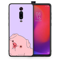 Thumbnail for Θήκη Αγίου Βαλεντίνου Xiaomi Mi 9T Pig Love 2 από τη Smartfits με σχέδιο στο πίσω μέρος και μαύρο περίβλημα | Xiaomi Mi 9T Pig Love 2 case with colorful back and black bezels