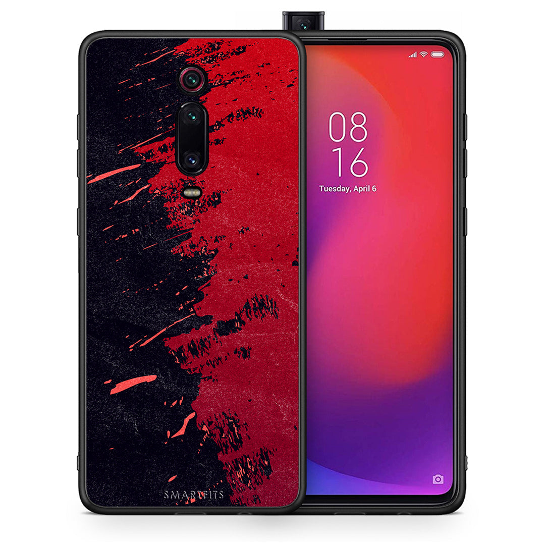 Θήκη Αγίου Βαλεντίνου Xiaomi Redmi K20 / K20 Pro Red Paint από τη Smartfits με σχέδιο στο πίσω μέρος και μαύρο περίβλημα | Xiaomi Redmi K20 / K20 Pro Red Paint case with colorful back and black bezels