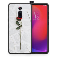 Thumbnail for Θήκη Xiaomi Mi 9T Red Rose από τη Smartfits με σχέδιο στο πίσω μέρος και μαύρο περίβλημα | Xiaomi Mi 9T Red Rose case with colorful back and black bezels