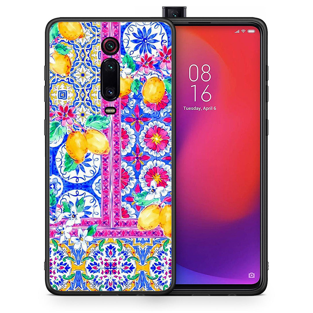 Θήκη Xiaomi Mi 9T Retro Spring από τη Smartfits με σχέδιο στο πίσω μέρος και μαύρο περίβλημα | Xiaomi Mi 9T Retro Spring case with colorful back and black bezels