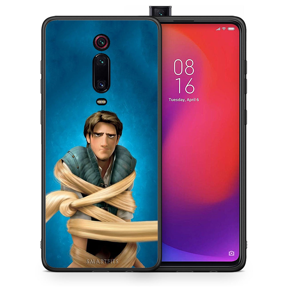 Θήκη Αγίου Βαλεντίνου Xiaomi Redmi K20 / K20 Pro Tangled 1 από τη Smartfits με σχέδιο στο πίσω μέρος και μαύρο περίβλημα | Xiaomi Redmi K20 / K20 Pro Tangled 1 case with colorful back and black bezels