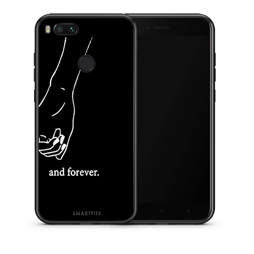 Θήκη Αγίου Βαλεντίνου Xiaomi Mi A1 Always & Forever 2 από τη Smartfits με σχέδιο στο πίσω μέρος και μαύρο περίβλημα | Xiaomi Mi A1 Always & Forever 2 case with colorful back and black bezels