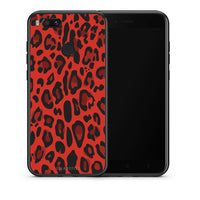 Thumbnail for Θήκη Xiaomi Mi A1 Red Leopard Animal από τη Smartfits με σχέδιο στο πίσω μέρος και μαύρο περίβλημα | Xiaomi Mi A1 Red Leopard Animal case with colorful back and black bezels
