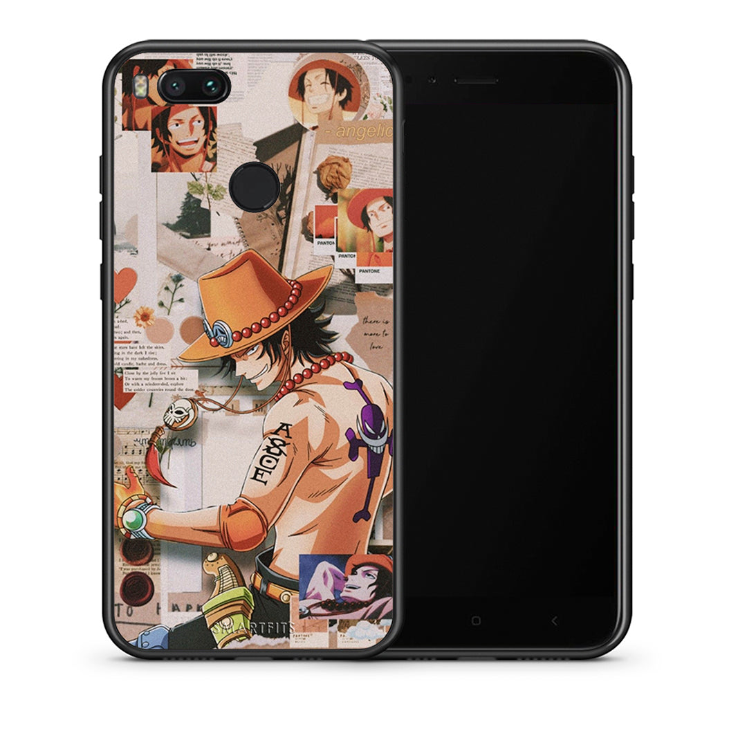 Θήκη Xiaomi Mi A1 Anime Collage από τη Smartfits με σχέδιο στο πίσω μέρος και μαύρο περίβλημα | Xiaomi Mi A1 Anime Collage case with colorful back and black bezels