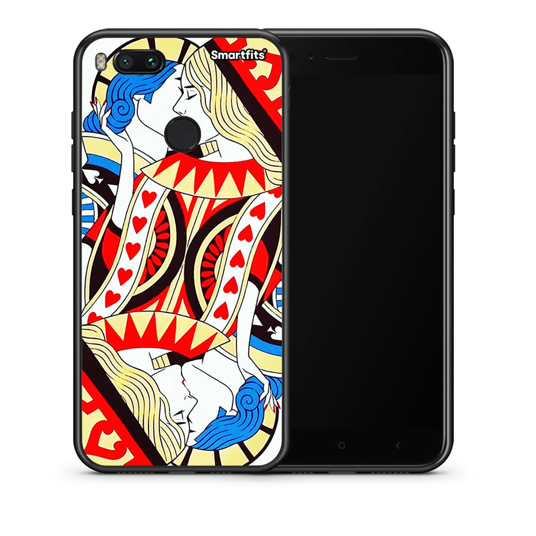 Θήκη Xiaomi Mi A1 Card Love από τη Smartfits με σχέδιο στο πίσω μέρος και μαύρο περίβλημα | Xiaomi Mi A1 Card Love case with colorful back and black bezels