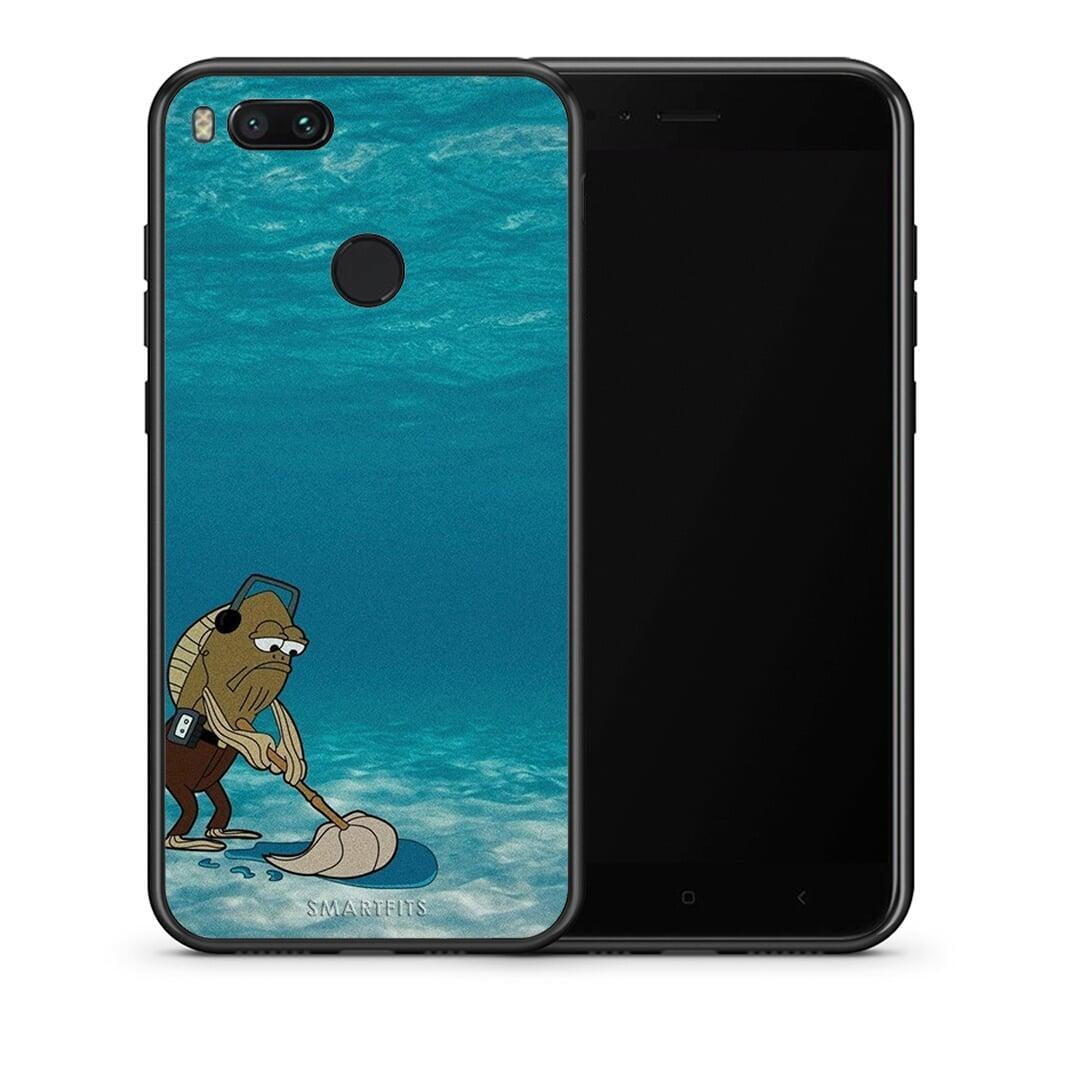 Θήκη Xiaomi Mi A1 Clean The Ocean από τη Smartfits με σχέδιο στο πίσω μέρος και μαύρο περίβλημα | Xiaomi Mi A1 Clean The Ocean case with colorful back and black bezels