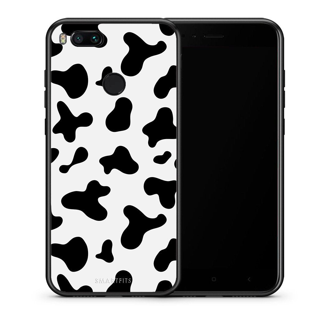 Θήκη Xiaomi Mi A1 Cow Print από τη Smartfits με σχέδιο στο πίσω μέρος και μαύρο περίβλημα | Xiaomi Mi A1 Cow Print case with colorful back and black bezels