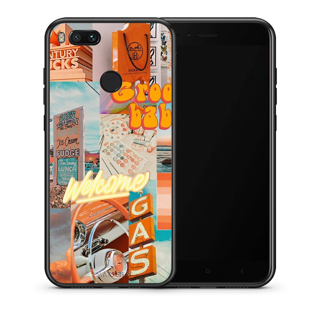 Θήκη Αγίου Βαλεντίνου Xiaomi Mi A1 Groovy Babe από τη Smartfits με σχέδιο στο πίσω μέρος και μαύρο περίβλημα | Xiaomi Mi A1 Groovy Babe case with colorful back and black bezels
