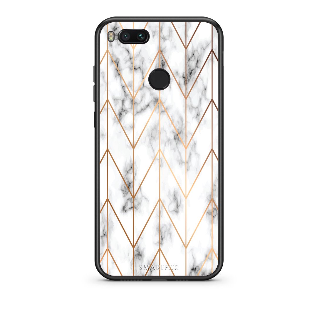 44 - xiaomi mi aGold Geometric Marble case, cover, bumper