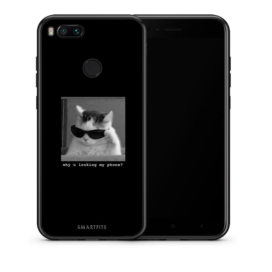 Θήκη Xiaomi Mi A1 Meme Cat από τη Smartfits με σχέδιο στο πίσω μέρος και μαύρο περίβλημα | Xiaomi Mi A1 Meme Cat case with colorful back and black bezels