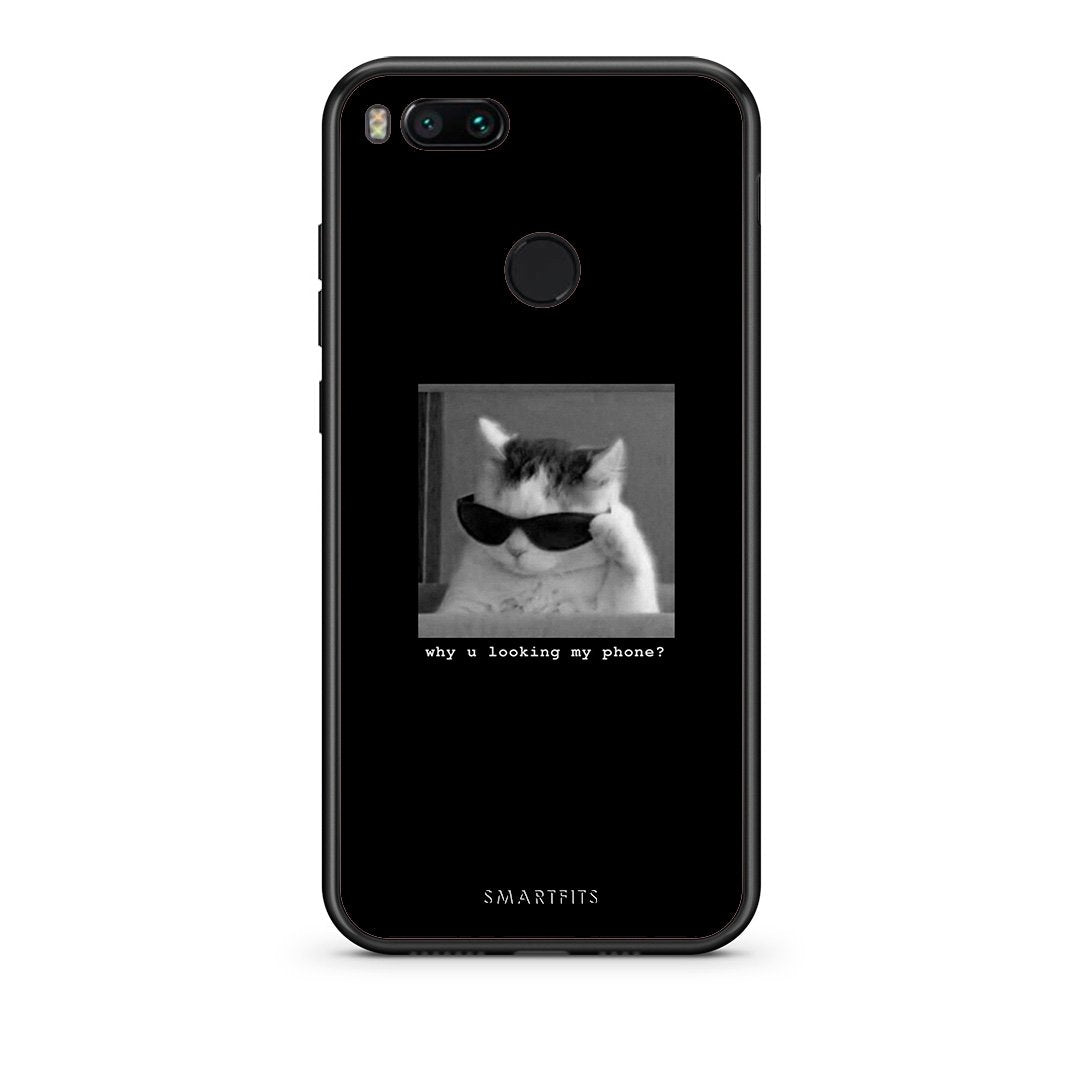 xiaomi mi aMeme Cat θήκη από τη Smartfits με σχέδιο στο πίσω μέρος και μαύρο περίβλημα | Smartphone case with colorful back and black bezels by Smartfits