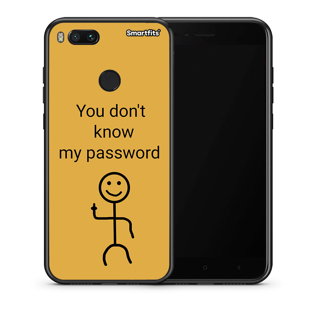 Θήκη Xiaomi Mi A1 My Password από τη Smartfits με σχέδιο στο πίσω μέρος και μαύρο περίβλημα | Xiaomi Mi A1 My Password case with colorful back and black bezels