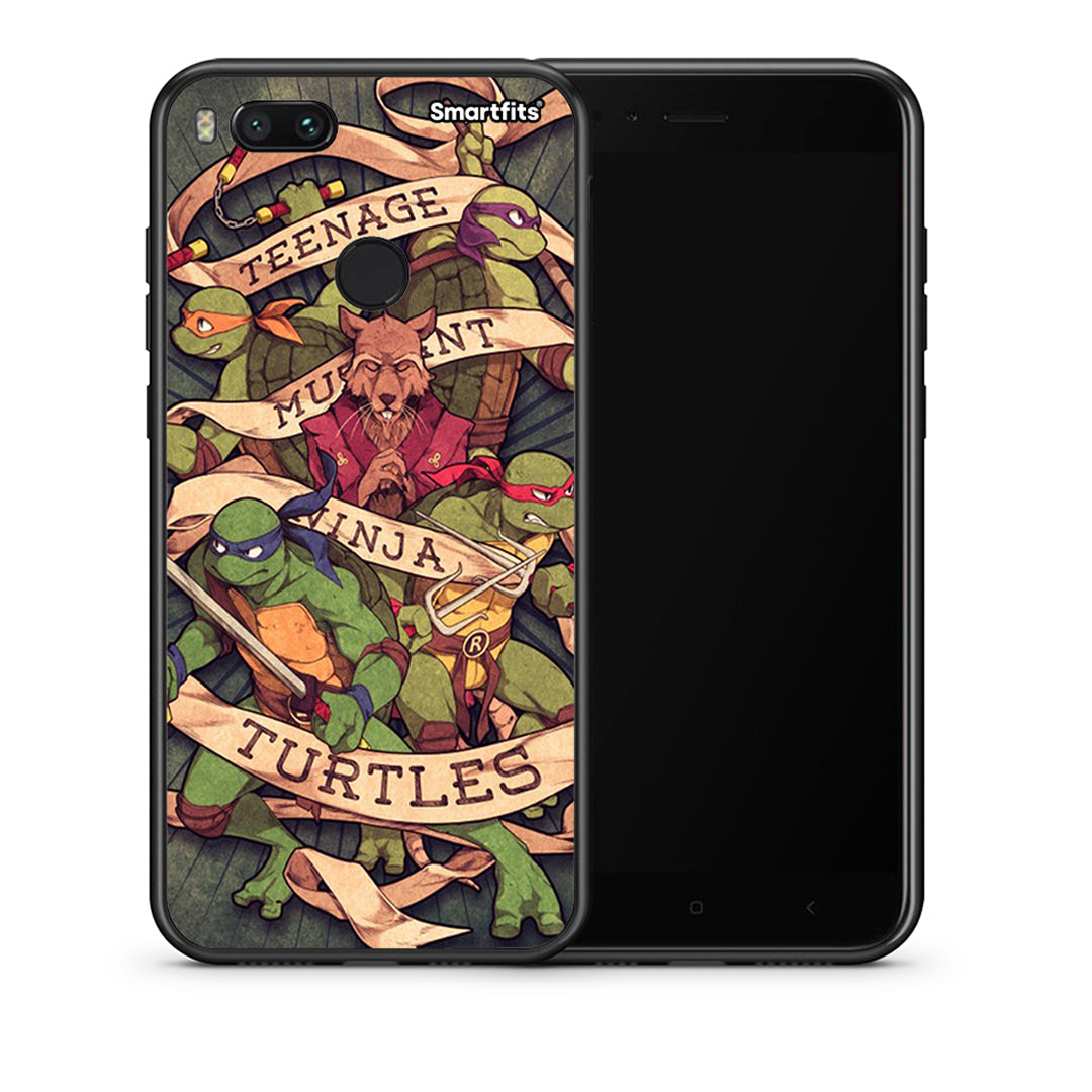 Θήκη Xiaomi Mi A1 Ninja Turtles από τη Smartfits με σχέδιο στο πίσω μέρος και μαύρο περίβλημα | Xiaomi Mi A1 Ninja Turtles case with colorful back and black bezels