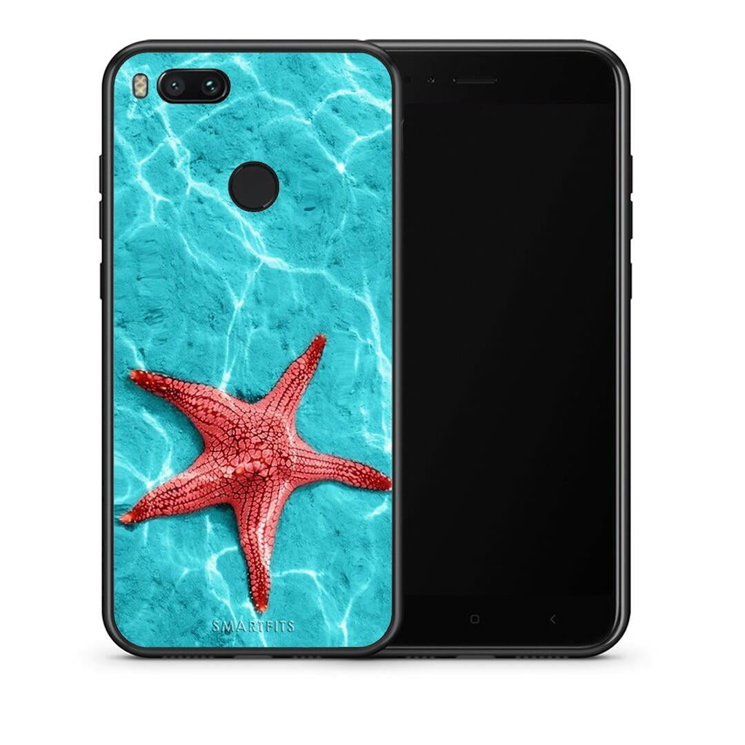 Θήκη Xiaomi Mi A1 Red Starfish από τη Smartfits με σχέδιο στο πίσω μέρος και μαύρο περίβλημα | Xiaomi Mi A1 Red Starfish case with colorful back and black bezels