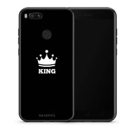 Thumbnail for Θήκη Xiaomi Mi A1 King Valentine από τη Smartfits με σχέδιο στο πίσω μέρος και μαύρο περίβλημα | Xiaomi Mi A1 King Valentine case with colorful back and black bezels