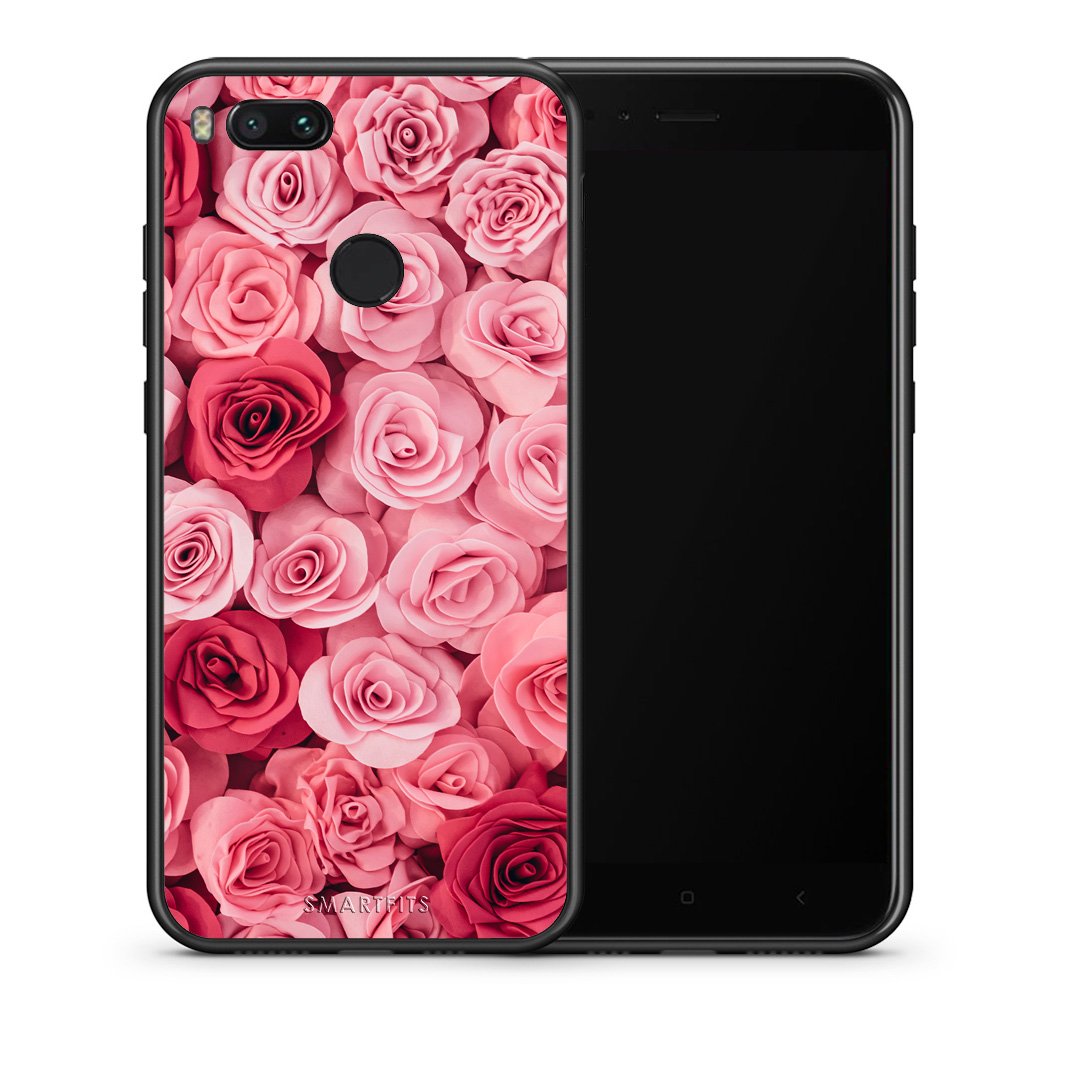 Θήκη Xiaomi Mi A1 RoseGarden Valentine από τη Smartfits με σχέδιο στο πίσω μέρος και μαύρο περίβλημα | Xiaomi Mi A1 RoseGarden Valentine case with colorful back and black bezels