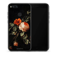 Thumbnail for Θήκη Xiaomi Mi A1 Vintage Roses από τη Smartfits με σχέδιο στο πίσω μέρος και μαύρο περίβλημα | Xiaomi Mi A1 Vintage Roses case with colorful back and black bezels