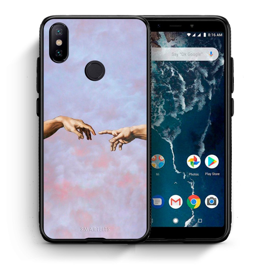 Θήκη Xiaomi Mi A2 Adam Hand από τη Smartfits με σχέδιο στο πίσω μέρος και μαύρο περίβλημα | Xiaomi Mi A2 Adam Hand case with colorful back and black bezels