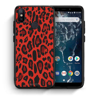 Thumbnail for Θήκη Xiaomi Mi A2 Red Leopard Animal από τη Smartfits με σχέδιο στο πίσω μέρος και μαύρο περίβλημα | Xiaomi Mi A2 Red Leopard Animal case with colorful back and black bezels