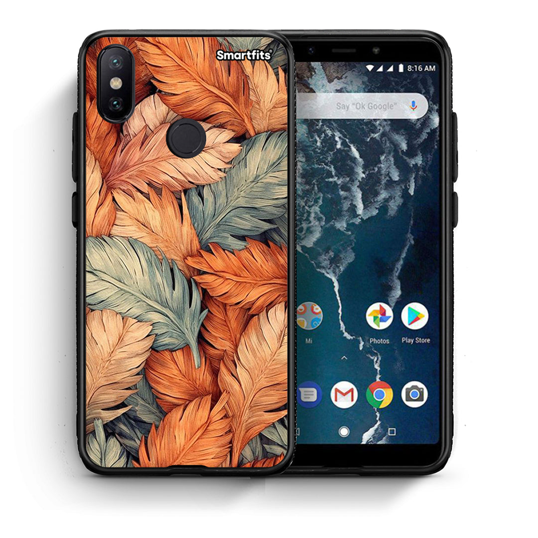 Θήκη Xiaomi Mi A2 Autumn Leaves από τη Smartfits με σχέδιο στο πίσω μέρος και μαύρο περίβλημα | Xiaomi Mi A2 Autumn Leaves case with colorful back and black bezels