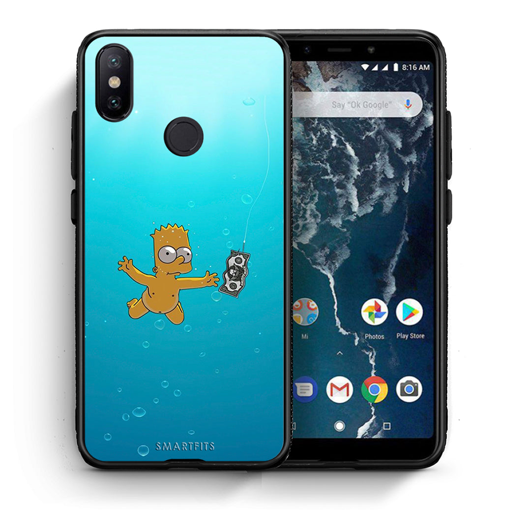 Θήκη Xiaomi Mi A2 Chasing Money από τη Smartfits με σχέδιο στο πίσω μέρος και μαύρο περίβλημα | Xiaomi Mi A2 Chasing Money case with colorful back and black bezels