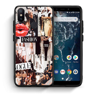 Thumbnail for Θήκη Αγίου Βαλεντίνου Xiaomi Mi A2 Collage Fashion από τη Smartfits με σχέδιο στο πίσω μέρος και μαύρο περίβλημα | Xiaomi Mi A2 Collage Fashion case with colorful back and black bezels