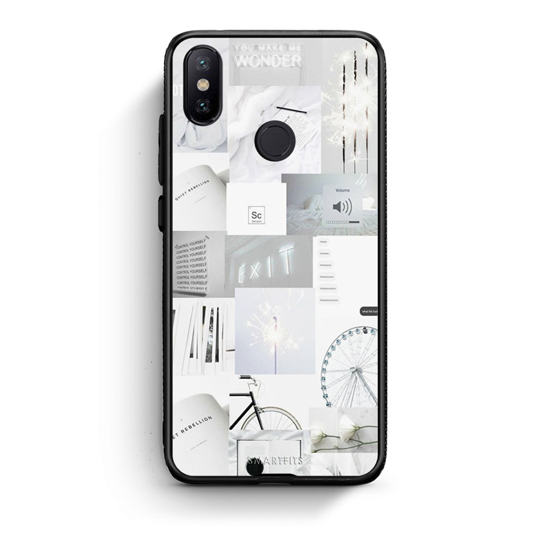 Xiaomi Mi A2 Collage Make Me Wonder Θήκη Αγίου Βαλεντίνου από τη Smartfits με σχέδιο στο πίσω μέρος και μαύρο περίβλημα | Smartphone case with colorful back and black bezels by Smartfits