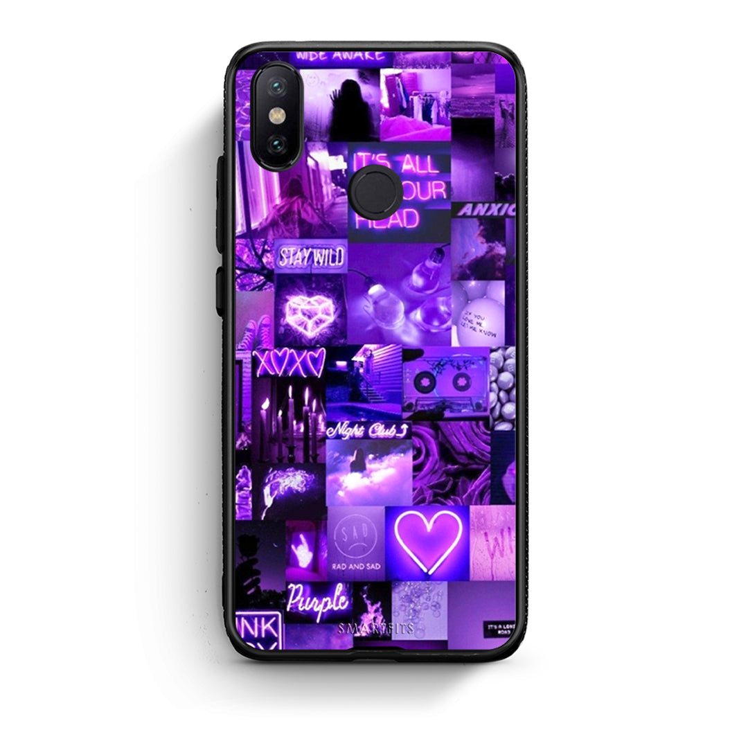 Xiaomi Mi A2 Collage Stay Wild Θήκη Αγίου Βαλεντίνου από τη Smartfits με σχέδιο στο πίσω μέρος και μαύρο περίβλημα | Smartphone case with colorful back and black bezels by Smartfits